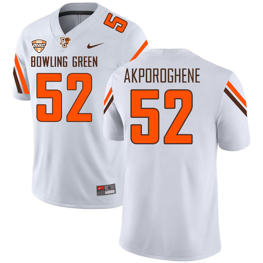 Bowling Green Falcons #52 Chris Akporoghene College Football Jerseys Stitched Sale-White